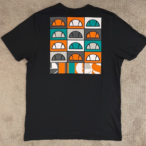 Large Ellesse Black and Orange TShirt - Picture 2 of 5